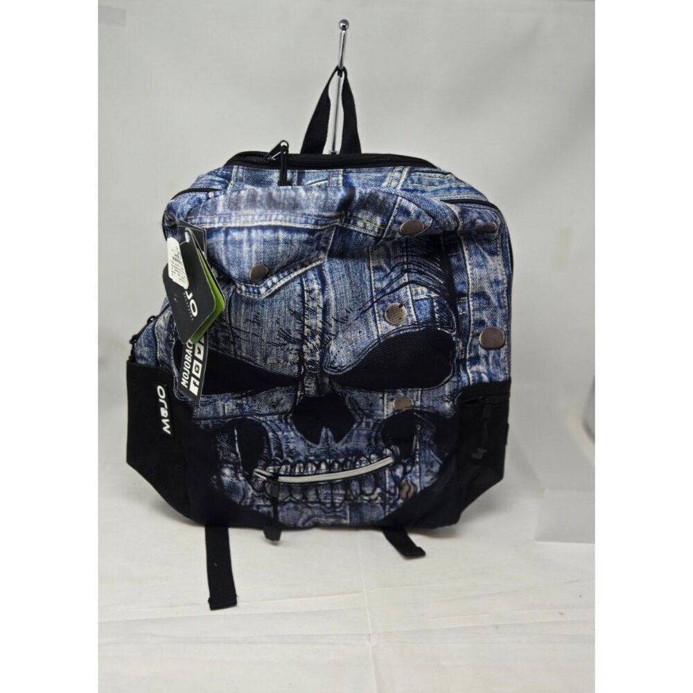 Mojo icon skull Full Size Padded school Backpack 18" x 17" - Picture 5 of 14